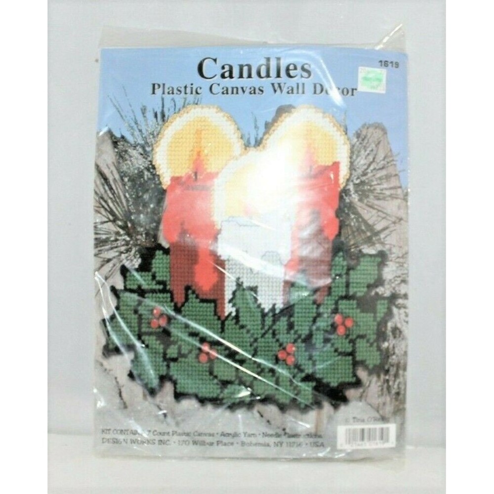 Design Works Plastic Canvas Wall Decor Kit Tina O'Reilly Plastic Canvas Candles